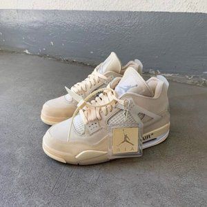 OFF-White x Air Jordan 4 Sail Sneakers